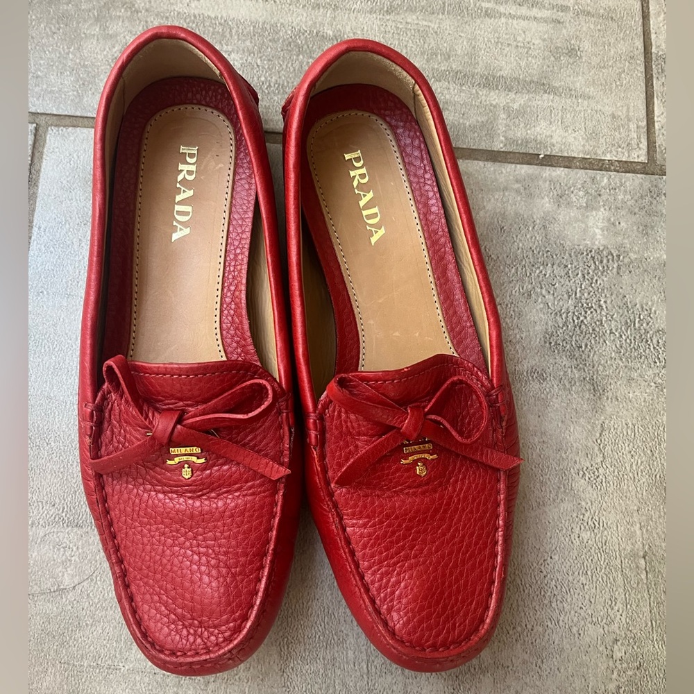 Red Prada Loafers